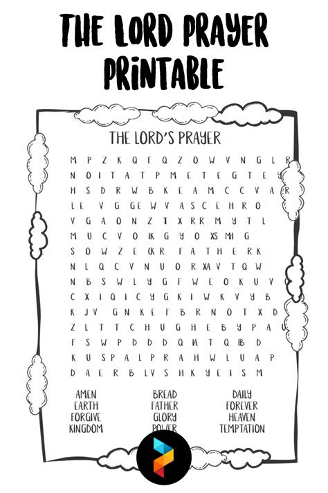 Free Printable The Lord S Prayer Activity Sheets